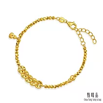 【點睛品】禧見五帝錢 葫蘆黃金手鍊_計價黃金