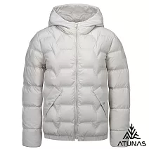 【ATUNAS 歐都納】女款HEAT CORE蓄熱保暖羽絨連帽外套/大尺碼A1GA2530W- S 奶油白