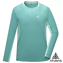 【ATUNAS 歐都納】男款環保再生循環長袖T恤/吸濕排汗快乾/抑菌抗臭/大尺碼A1TS2517MC- M 霧綠/深綠