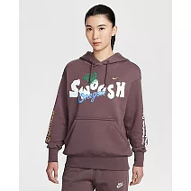 NIKE AS W NSW GFX FLC OS PO HD 女 連帽上衣 IQ3945515 L 紫色