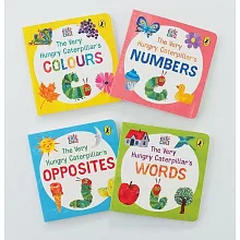 <font color=brown><font size=+1><b>好餓的毛毛蟲第一套 寶寶認知書：介紹顏色、相反詞、數字，以及簡易的英文單字</font></font></b>