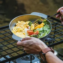 【鈦安TiANN】純鈦蘋果碗 /個人小火鍋/露營鍋/保鮮料理鍋/沙拉碗