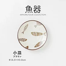 【日本Minoru】魚器 職人窯燒 陶瓷淺盤16cm 