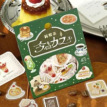 【日本BGM】散裝金箔和紙貼紙包45入 ‧ 今天也去咖啡廳-純喫茶