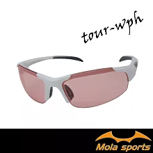 Mola Sports 摩拉運動變色片太陽眼鏡 小至中臉型 女 UV400 白 玫瑰變灰 Tour＿wph