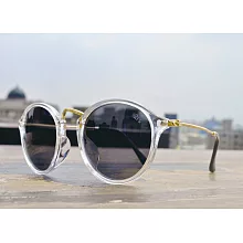 太陽眼鏡│2is YovaII│復古中金款梨形框│透色框黑片│抗UV400