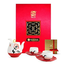 故宮神話-仙萼酌墨-品茗茶具組2人(1壺2杯2碟)
