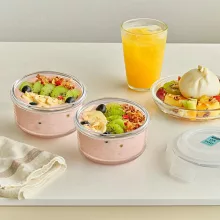 Glasslock 強化玻璃微波保鮮盒 - 圓滿便當4件組