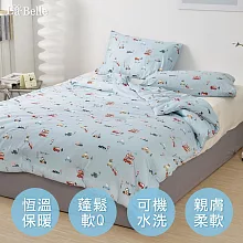 義大利La Belle《叭叭小車》海島針織防蟎抗菌暖暖被150*195CM