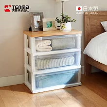 【日本天馬】日本製 55面寬木質頂版三層抽屜收納櫃-DIY