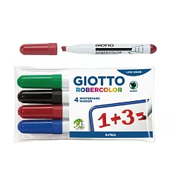 【義大利 GIOTTO】兒童專用白板筆(寬筆頭4色)