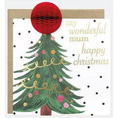 【英國caroline gardner】Tree Pom Card for Mum 聖誕卡 #3D立體 #母親 #PMM013