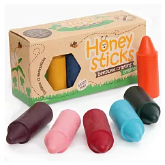 【壽滿趣─Honey Sticks】純天然蜂蠟無毒蠟筆─1歲以上寶寶適用(12色矮胖型)
