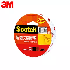 (2入1包)3M 669 Scotch超強力雙面綿紙膠帶 18mmx5yd