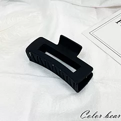 【卡樂熊】韓版氣質磨砂方形造型爪夾/髮夾(六色)─ 黑色