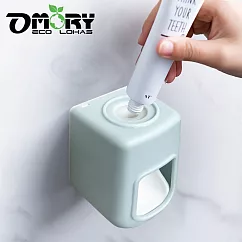 【OMORY】無痕壁貼半自動擠牙膏器─ 水藍