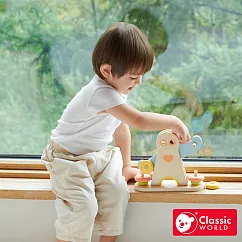 【德國 classic world 客來喜經典木玩】平衡舉重大力士《20147》