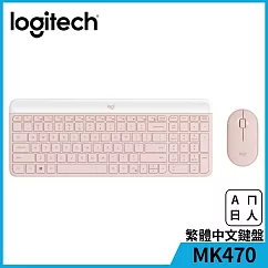 羅技 MK470 輕薄無線鍵鼠組 玫瑰粉