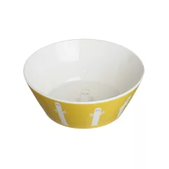 【日本YAMAKA】Moomin嚕嚕米 陶瓷餐碗340ml ‧ 溜溜們(黃)