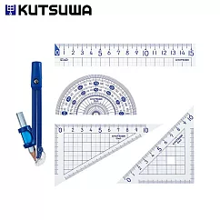 KUTSUWA 高級尺規組+圓規 五件套組