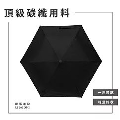 【富雨洋傘】極致撥水省力碳纖超輕自動折傘_晴雨兩用(IF34) 黑色