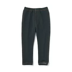 【MUJI 無印良品】幼兒棉混聚酯纖維高腰丹寧感緊身褲 100 黑色