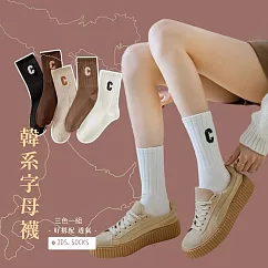 JDS.SOCKS 韓系字母C字棉襪 * (三色一組，不挑)