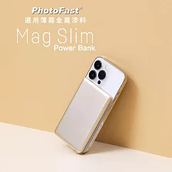 【PhotoFast】Mag Slim超薄磁吸無線行動電源 5000mAh 香檳金