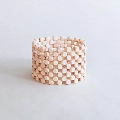 【日本MIYUKI FACTORY】MOKU MOKU 木頭串珠手鍊材料包 ‧ 自然色