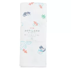 【日本HAYASHI】大阪泉州 紗布純棉毛巾 ‧ 貓咪金魚