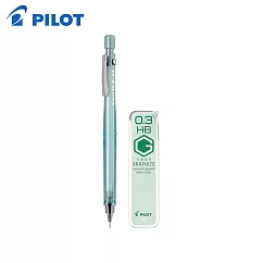 (1筆1芯)PILOT限定粉嫩色系S3製圖鉛筆組 0.3 透明薄荷綠