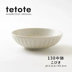 【日本Minoru】Tetote窯燒 陶瓷深盤13cm ‧ 杏白