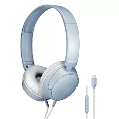 鐵三角 ATH─S120C USB Type─C 用耳罩式耳機 灰藍色