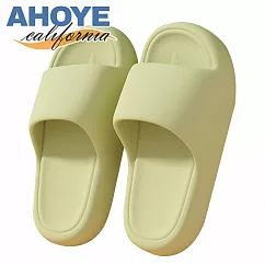 【AHOYE】EVA踩屎感加厚氣墊拖鞋─淡雅綠 38/39 (厚底拖鞋 休閒拖鞋) 淡雅綠 38/39