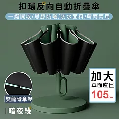 【好拾選物】扣環反向自動勾勾傘/折疊傘/遮陽傘 ─ 暗夜綠