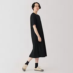 【MUJI 無印良品】女涼感洋裝 S 黑色