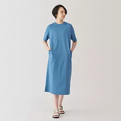 【MUJI 無印良品】女涼感洋裝 S 淡藍