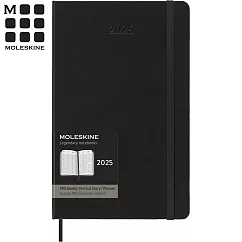 MOLESKINE 2025 Pro直式週記12M 硬殼─L黑