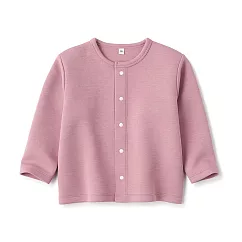 【MUJI 無印良品】幼兒二重織裏毛開襟衫 90 粉紅