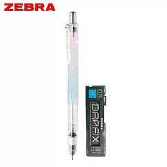 (限量送芯)ZEBRA 限定 DelGuard 不易斷芯自動鉛筆 0.5 謐靜風 粉藍