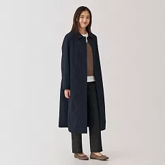 【MUJI 無印良品】女撥水加工折領大衣 XL 黑色