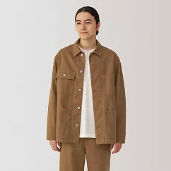 【MUJI 無印良品】男吉貝木棉混帆布外套 XL 芥黃
