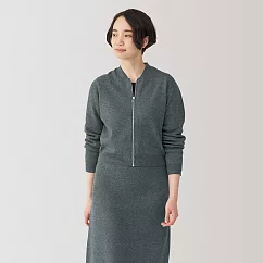 【MUJI 無印良品】女米蘭諾螺紋外套 M 深灰