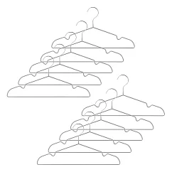 【MUJI 無印良品】不易滑脫鋼製衣架/10支組10支組/約寬41cm