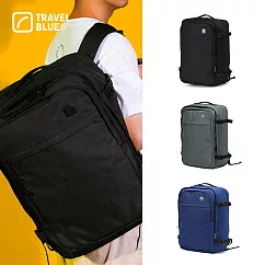 【Travel Blue 藍旅】Venture冒險款Pro 旅行背包 3色 (輕旅行 旅行後背包 登機後背包)TB3084 黑色