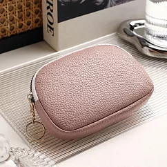 【素包包】零錢包 比手掌小附鑰匙環荔枝紋零錢卡片收納包(67025) _粉色