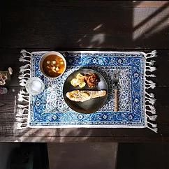 【日本Tomo】伊斯法罕織紗 佩斯里 純棉餐墊 ‧ 藍