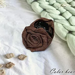 【卡樂熊】氣質單玫瑰雕花造型抓夾/髮夾(兩色)- 摩卡花語