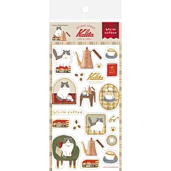 【日本Wa-Life】Kalita咖啡機系列 金箔和紙貼紙 ‧ White coffee