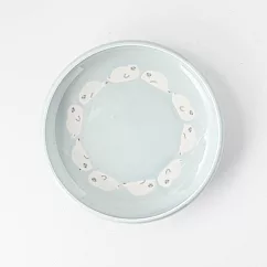 【日本Yamani】美濃燒|海豹 釉燒陶瓷深盤16.8cm ‧ 藍